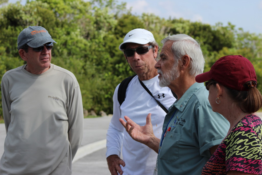 Naturalist guide educating visitors on one of our Everglades Tram Tours